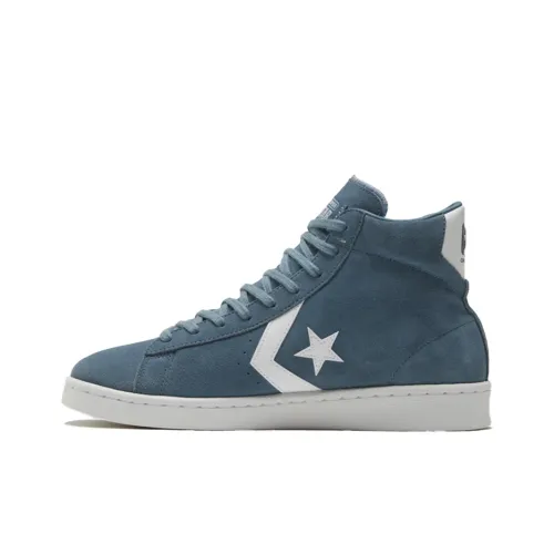 Converse Cons Pro Leather Skateboard Shoes Unisex High-Top Blue/White