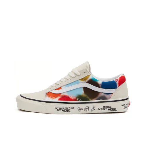 Vans Old Skool Skateboard Shoes Unisex Low-Top White/Red/Blue