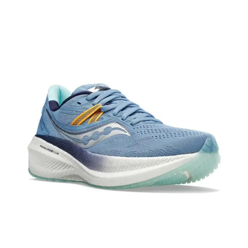 Saucony Triumph 20 Cushioning Support Low-Top Long Distance Running Running Shoes Women's Blue-2