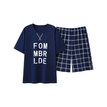 MADALLO Pajama Set Men's Navy Blue