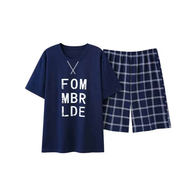 MADALLO Pajama Set Men's Navy Blue-0