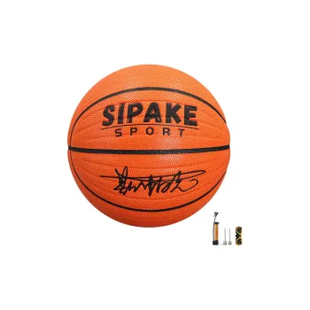 SIPAKESPORT PU Basketball Wave Pattern Orange Size 7 Students Exclusive Training Unisex
