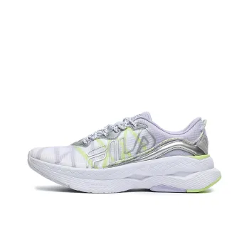 FILA Cyber Cushioned Anti Slip And Wear Resistant Lightweight Low Top Casual Shoes Women's White Blue