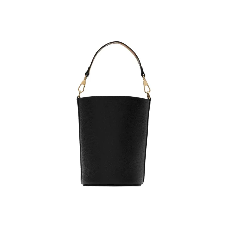 Burberry Grain Calfskin Bucket Bag, Handbag, Shoulder Bag, Crossbody Bag Small Size Women's Black-2