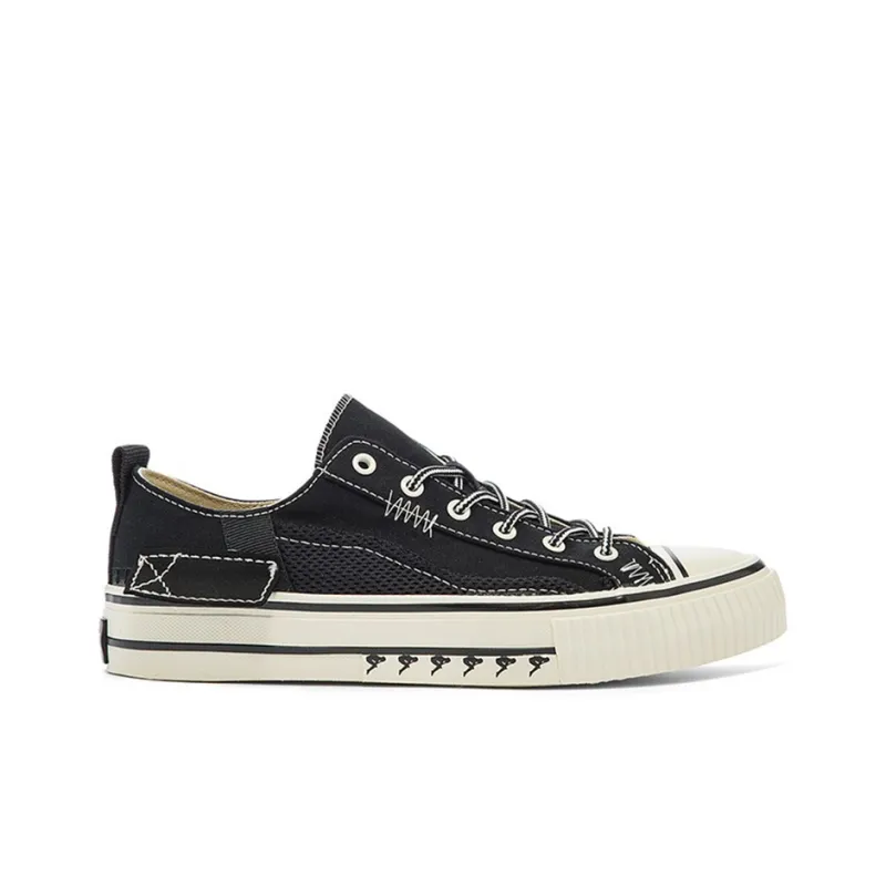 Kappa Lightweight And Breathable Low-Top Skateboard Shoes Unisex Black-1