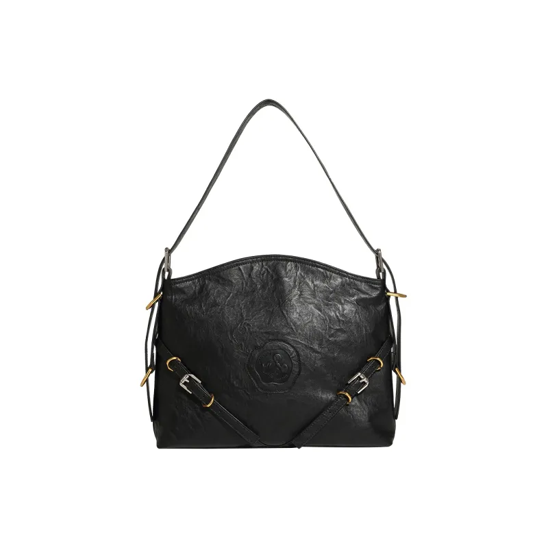 Disney Mickey Series PU Crossbody Bag, Shoulder Bag, Tote Bag Large Size Women's Black-0