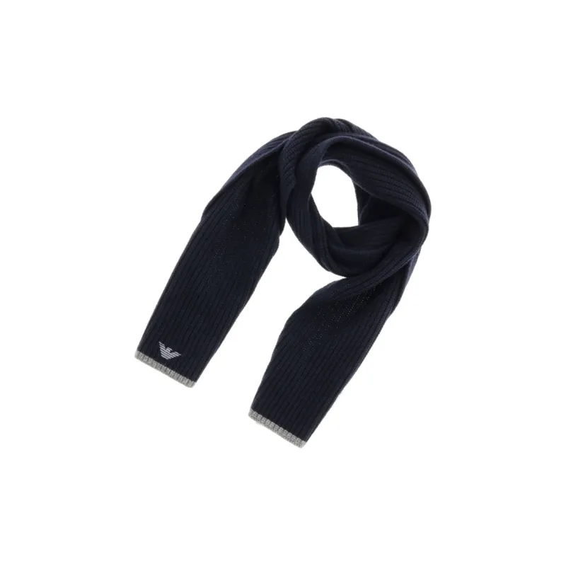 EMPORIO ARMANI Hat And Scarf Set With Embroidered Eagle-1