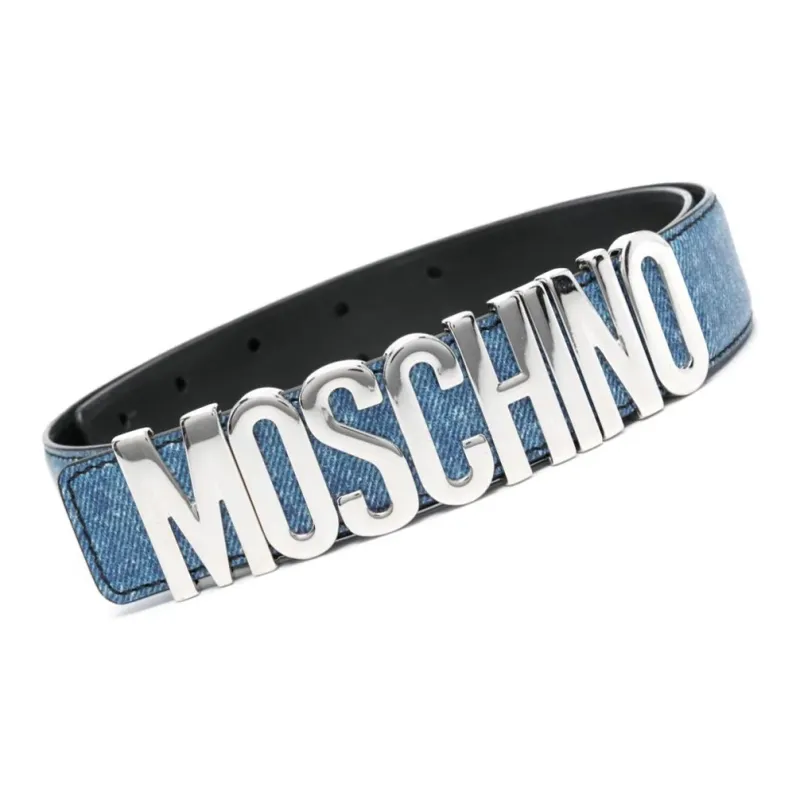 MOSCHINO Logo-lettering Leather Belt-1