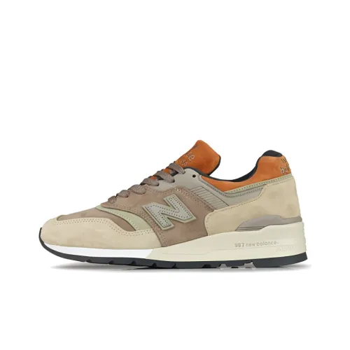 New Balance NB 997 Running Shoes Men Low-Top Beige Gray Orange