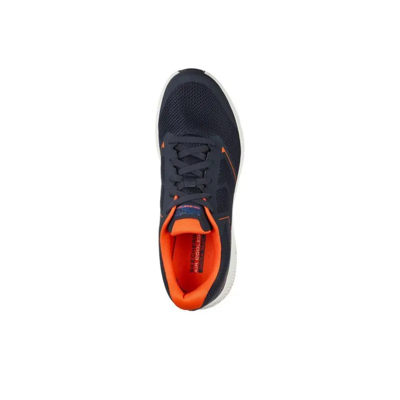 Skechers Go Run Consistent Running Shoes Men Low Top Marine Blue/Orange-3