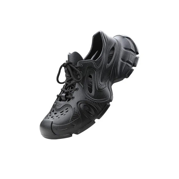 HANQIAORIJI Rakura Series Niche Outdoor Trendy, Dad, Clogs Sports Sandals 4.5cm Unisex Black-1