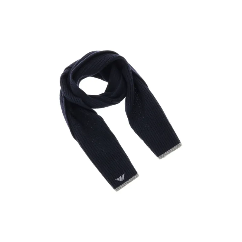 EMPORIO ARMANI Hat And Scarf Set With Embroidered Eagle-2