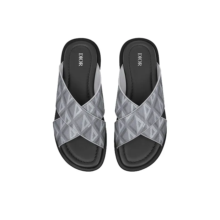 DIOR Alias Slide Slippers Men's Gray-3