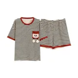Black White (Short-Sleeved Shirt+Shorts)