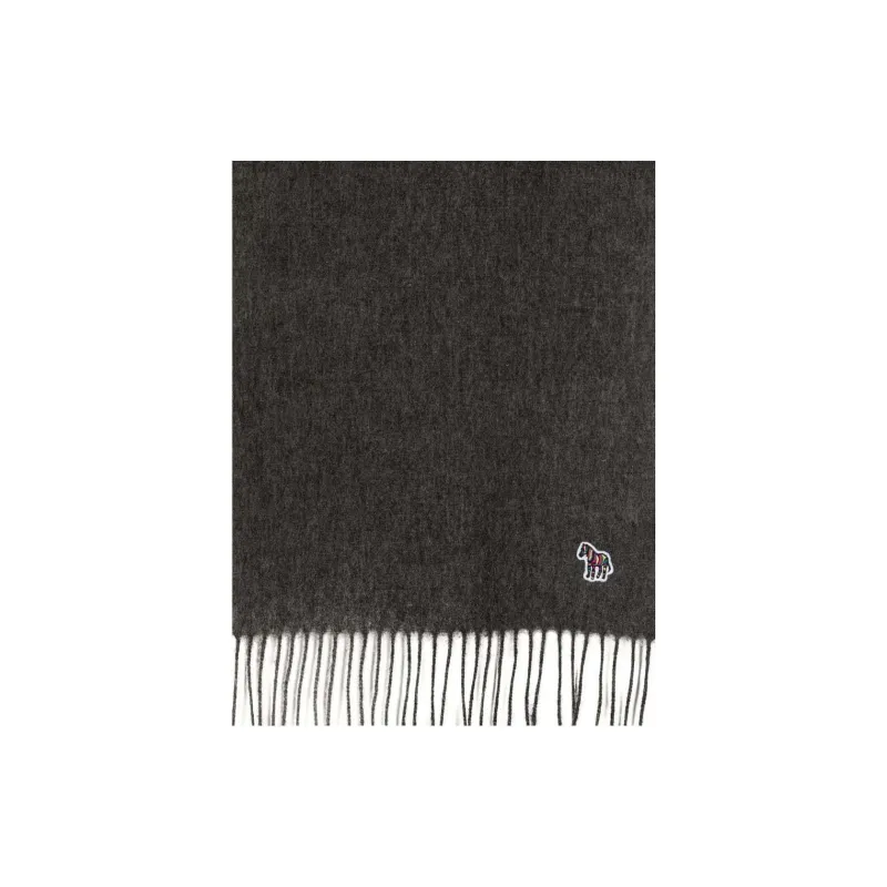 Paul Smith Embroidered-logo Cashmere Scarf-1
