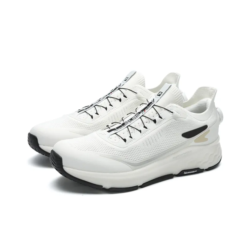 FILA BOA Cushioned Slip Resistant Abrasion Resistant Breathable Low Top Running Shoes Men's White-1