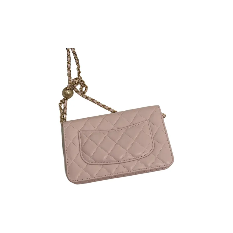 CHANEL WOC Sheepskin Crossbody Bags Women's Light Pink-1