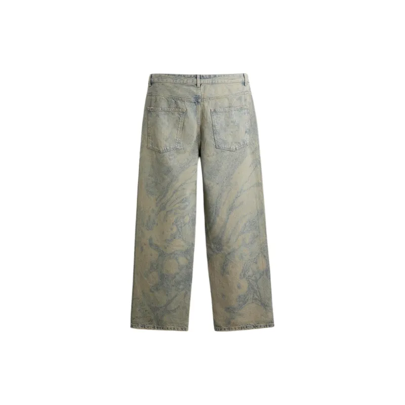 ZARA Jeans Unisex Zebra Print Blue-1