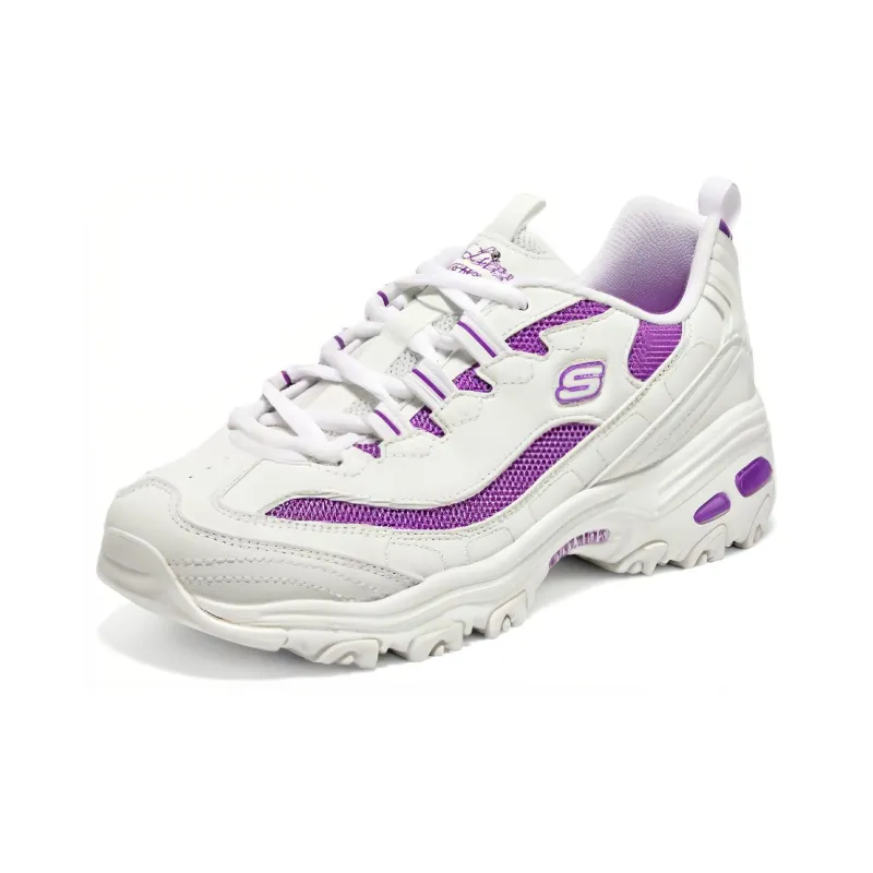 Skechers D'LITES 1.0 'White Purple' Women's-2