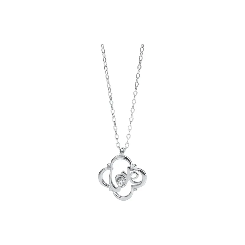 MAGICPOLE 925 Sterling Silver With Zircon Necklaces Women's Silver-0