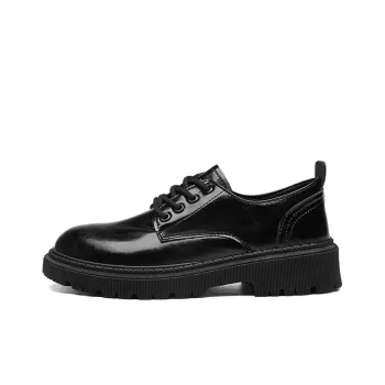 HUANAI Dress Shoes Men Low Top Black
