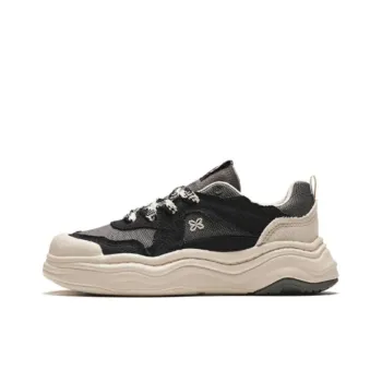 Anta Lava Cake Water Resistant Cushioning Low Top Skateboard Shoes Women's Black White Gray