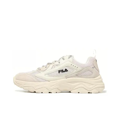 FILA Ray Tracer Cushioning Slip Resistant And Abrasion Resistant Low Top Casual Shoes Unisex White Black