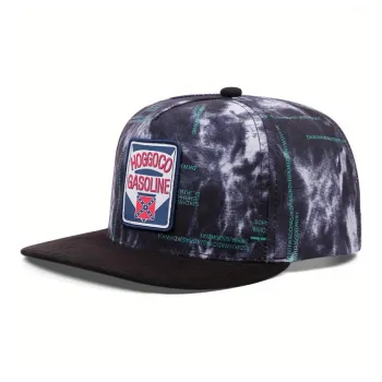 AAJF Cotton Flat Brim Hat With Street Embroidered Pattern Hip-Hop Baseball Cap Unisex