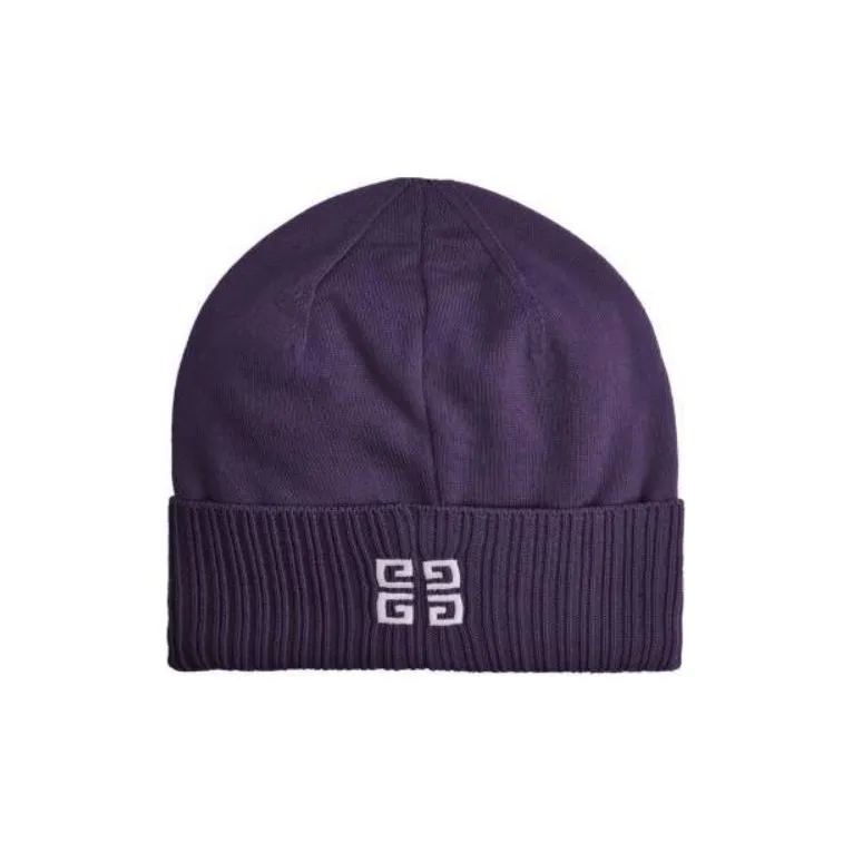 GIVENCHY Wool Beanies Men's Purple-1