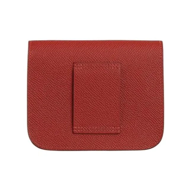 HERMES Constance Slim Epsom Calfskin Fanny Pack Coin Purse Wallet Women's Red-1