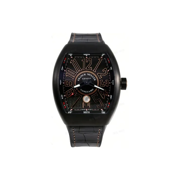 FRANCK MULLER Automatic Mechanical Movement Unisex Watch 45mm Gray Dial Karat Gold 18K Rose Gold Watch Case-0