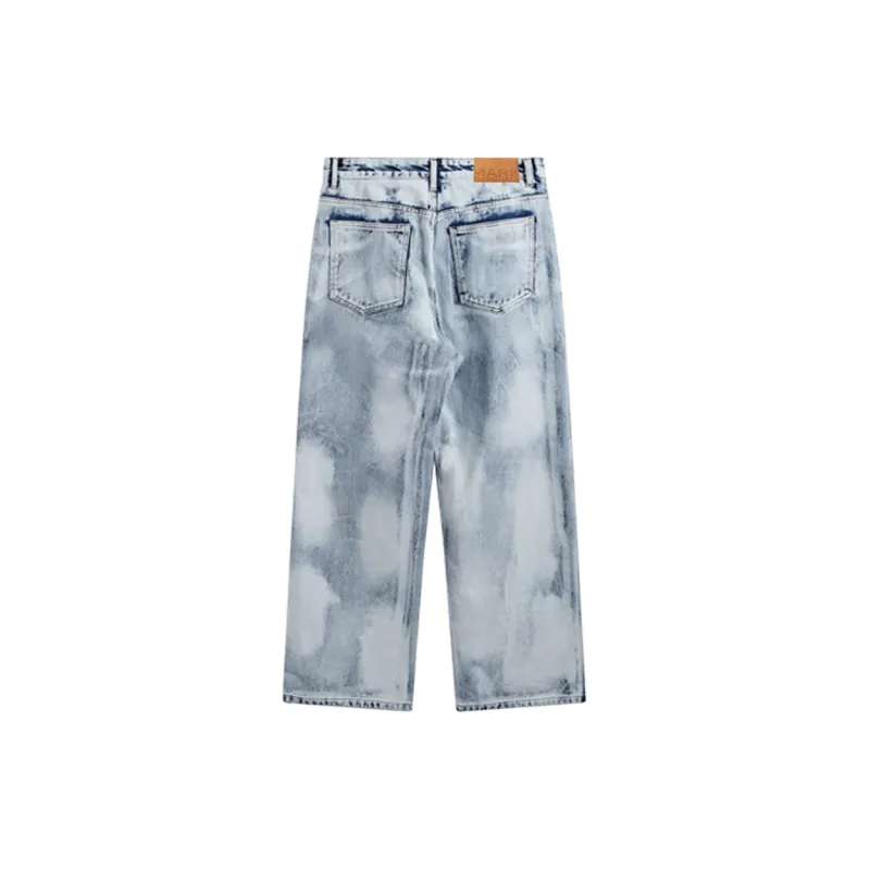 FAIRWHALE Jeans Unisex Blue White-1
