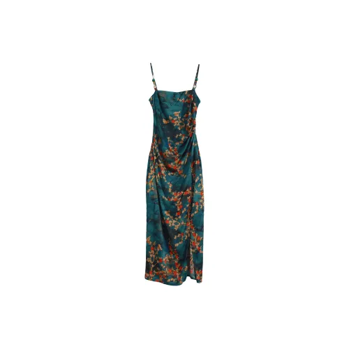 CPAURA Slip Dresses Women's Green