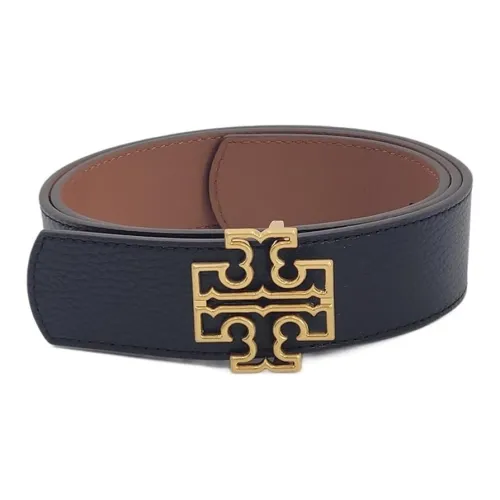 TORY BURCH Leather Leather Belts Women's Black Width 3.81CM