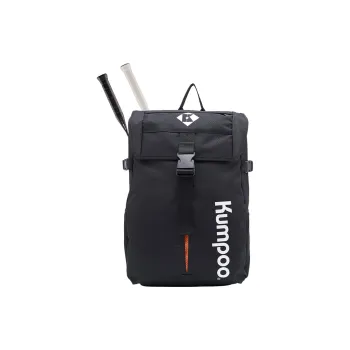 KUMPOO Badminton Racket Bags 3 Pack Minimalist Style Fashion Backpack Black/Orange Unisex Independent Shoe Compartment