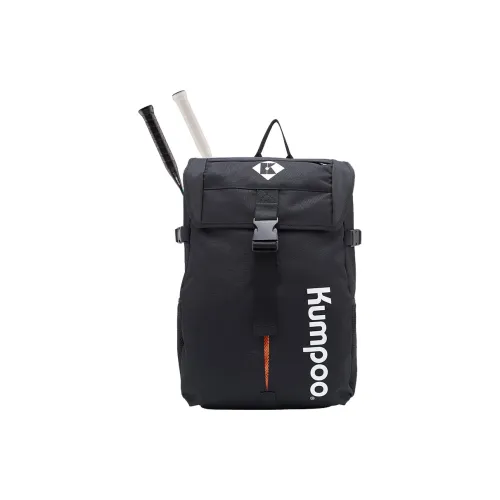 KUMPOO Badminton Racket Bags 3 Pack Minimalist Style Fashion Backpack Black/Orange Unisex Independent Shoe Compartment