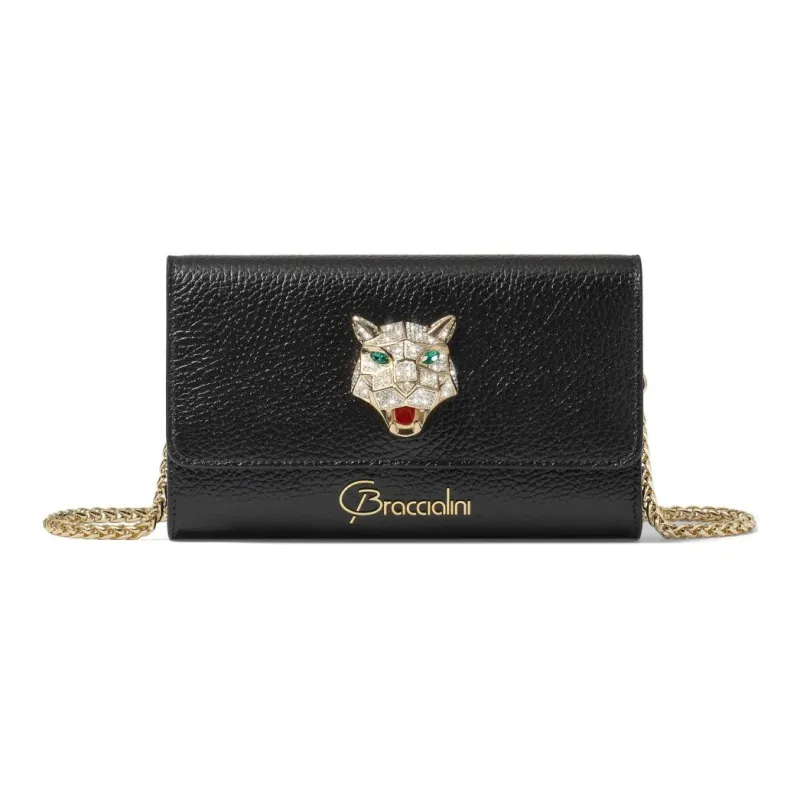 Braccialini Leather Wallet Women's Black-0