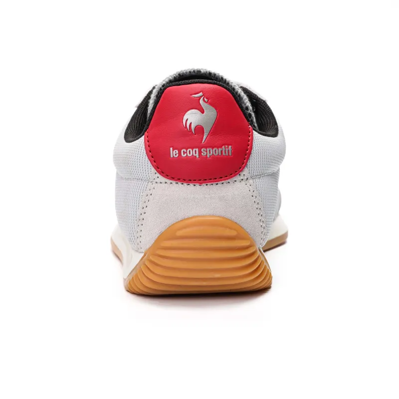 Le Coq Sportif Low Top Casual Shoes Unisex Gray Red-4
