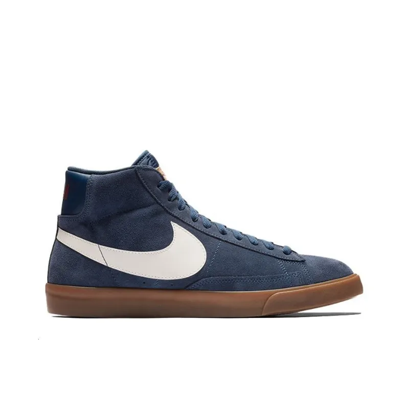 Nike Blazer Mid Mid Tops Retro Navy Blue-1