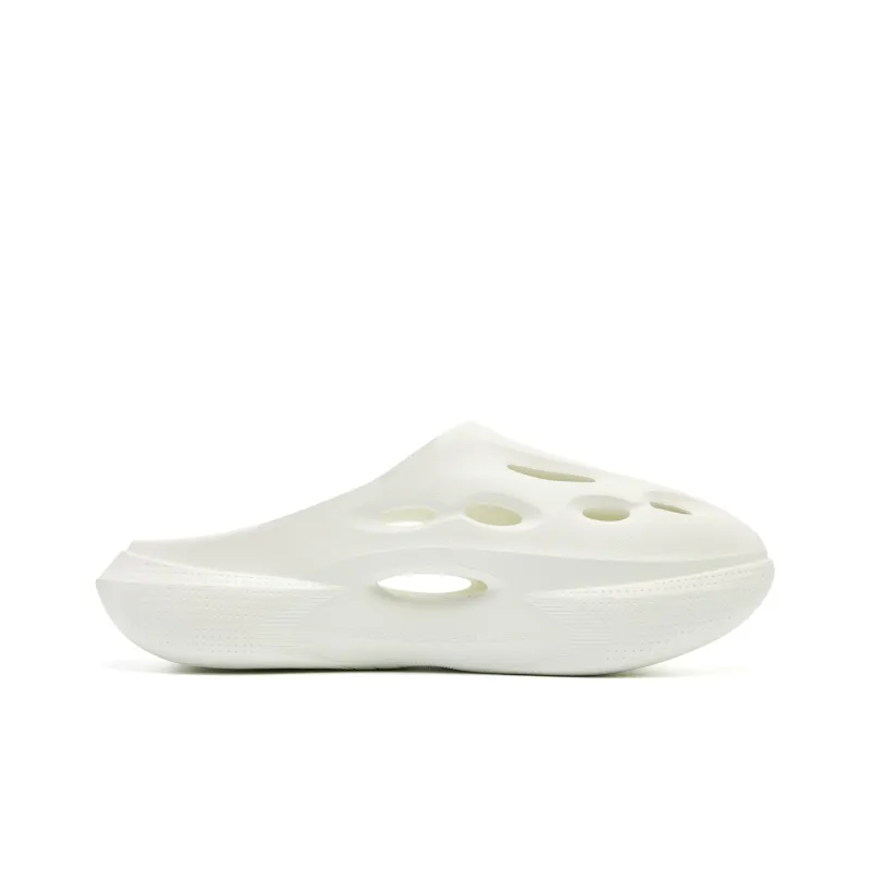 QIAODAN Poison Tooth Slippers Quick Dry Slip Resistant Abrasion Resistant Quiet Slide Slippers Women's Ivory-1