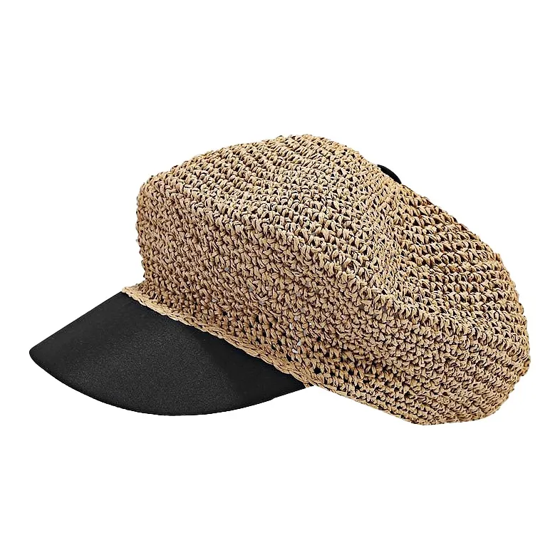 MUSTKOO Straw Woven Baseball Caps Women's-1