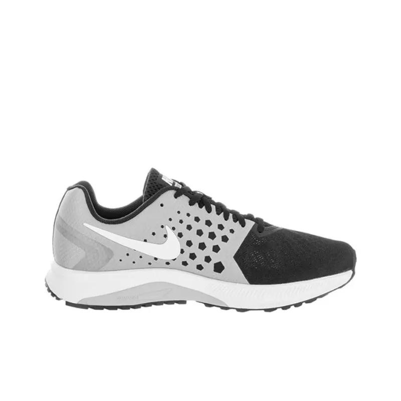 Nike Zoom Span 1 Cushioning, Wear Resistant Low Top Casual Running Shoes Men's Black White-1