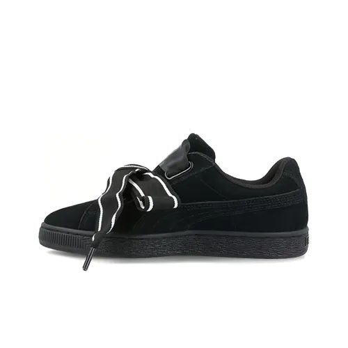 PUMA Suede Skateboard Shoes Women's Low-Top Black