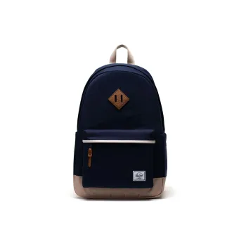 Herschel Recycled Material Backpack Regular Unisex Navy Blue With Light Brown