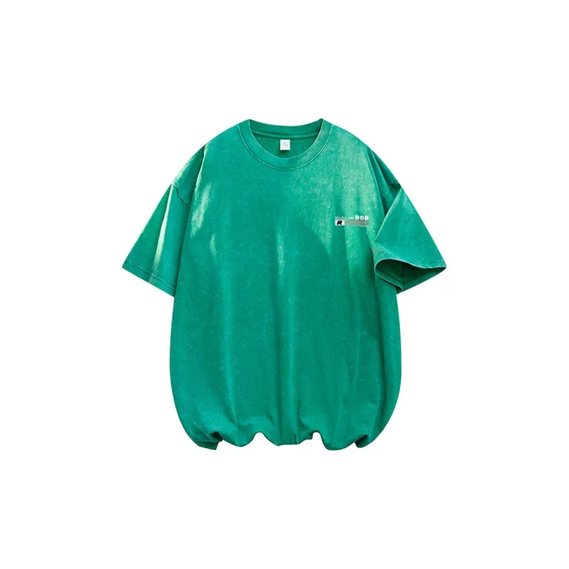 BOBBY ABLEY Tie Dye Washable Distressed Heavyweight Off The Shoulder T Shirt Unisex-9