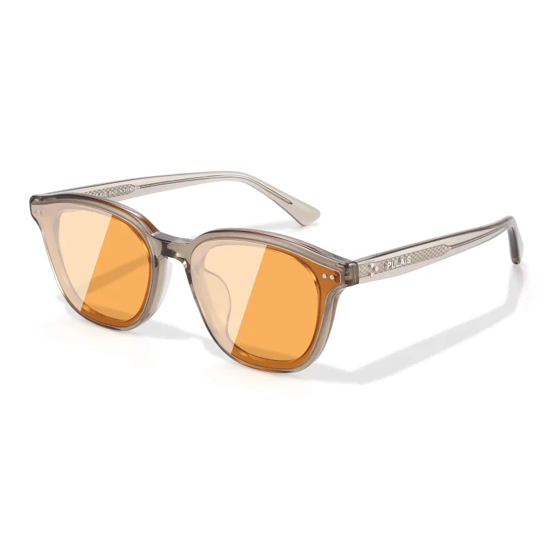 PULAIS Plate Frame Round Sunglasses Unisex-1