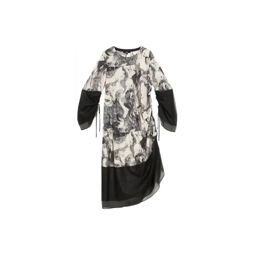 Contour Long-Sleeved Dresses Women's Multicolor