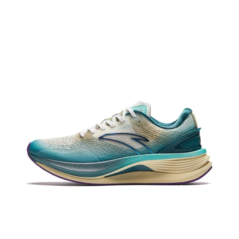 Anta Durable Breathable Low-Top Running Shoes Men's Yellow Cyan-0