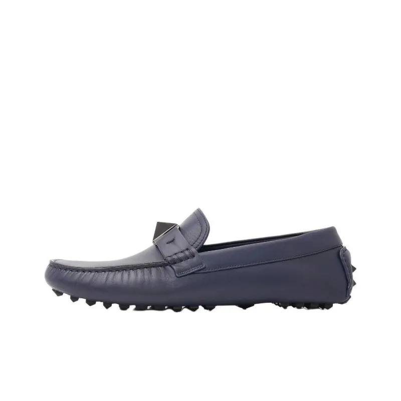 Valentino ROCKSTUD Loafers Men's Blue-0