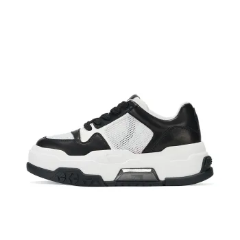 GG CC Skateboard Shoes Women's Low Top Black/White